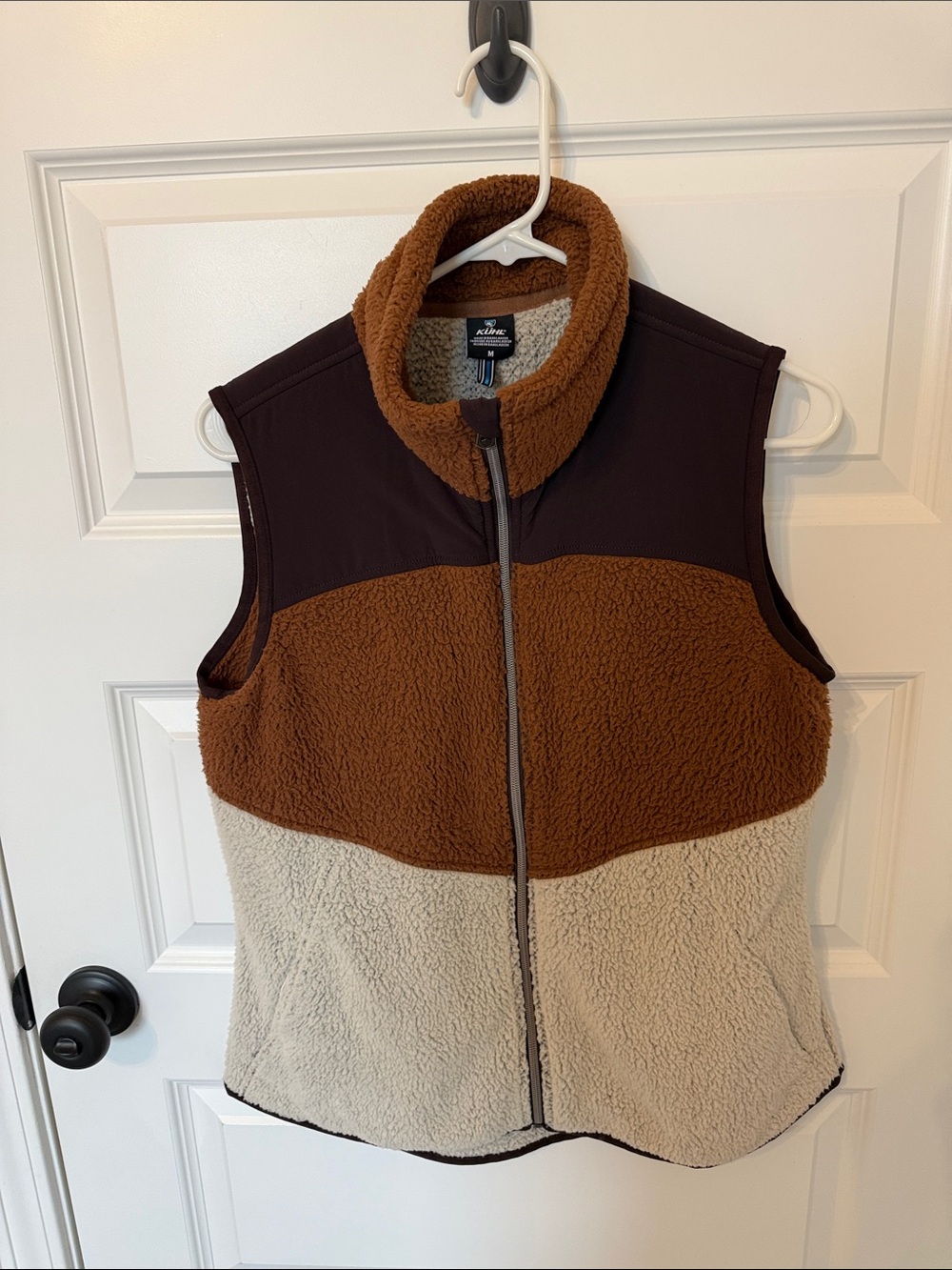 Kuhl Brown and Beige Sherpa Vest